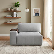 9155GY-1L Left Side Chair with one Arm - 9155GY-1L