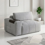 9155GY-1L Left Side Chair with one Arm - 9155GY-1L
