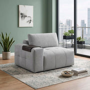 9155GY-1L Left Side Chair with one Arm - 9155GY-1L