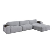 9155GY*41L1ROT (4)4-Piece Modular Sectional with Ottoman - 9155GY*41L1ROT