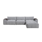 9155GY*41L1ROT (4)4-Piece Modular Sectional with Ottoman - 9155GY*41L1ROT