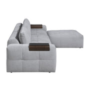 9155GY*41L1ROT (4)4-Piece Modular Sectional with Ottoman - 9155GY*41L1ROT