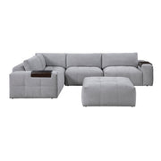 9155GY*51L1ROT (5)5-Piece Modular Sectional with Ottoman - 9155GY*51L1ROT