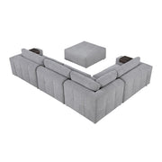 9155GY*51L1ROT (5)5-Piece Modular Sectional with Ottoman - 9155GY*51L1ROT