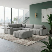 9155GY*51L1ROT (5)5-Piece Modular Sectional with Ottoman - 9155GY*51L1ROT