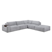 9155GY*51LOT (5)5-Piece Modular Sectional with Ottoman - 9155GY*51LOT