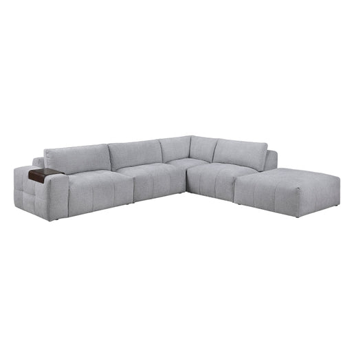 9155GY*51LOT (5)5-Piece Modular Sectional with Ottoman - 9155GY*51LOT