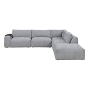 9155GY*51LOT (5)5-Piece Modular Sectional with Ottoman - 9155GY*51LOT
