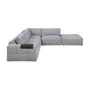 9155GY*51LOT (5)5-Piece Modular Sectional with Ottoman - 9155GY*51LOT