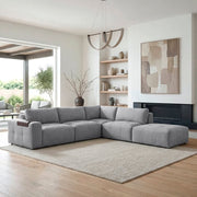 9155GY*51LOT (5)5-Piece Modular Sectional with Ottoman - 9155GY*51LOT