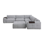 9155GY*61L1ROT (6)6-Piece Modular Sectional with Ottoman - 9155GY*61L1ROT
