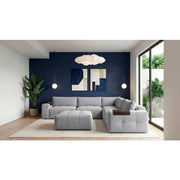 9155GY*61L1ROT (6)6-Piece Modular Sectional with Ottoman - 9155GY*61L1ROT