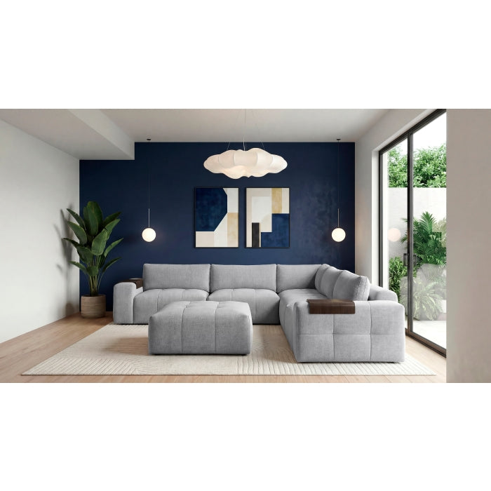 9155GY*61L1ROT (6)6-Piece Modular Sectional with Ottoman - 9155GY*61L1ROT