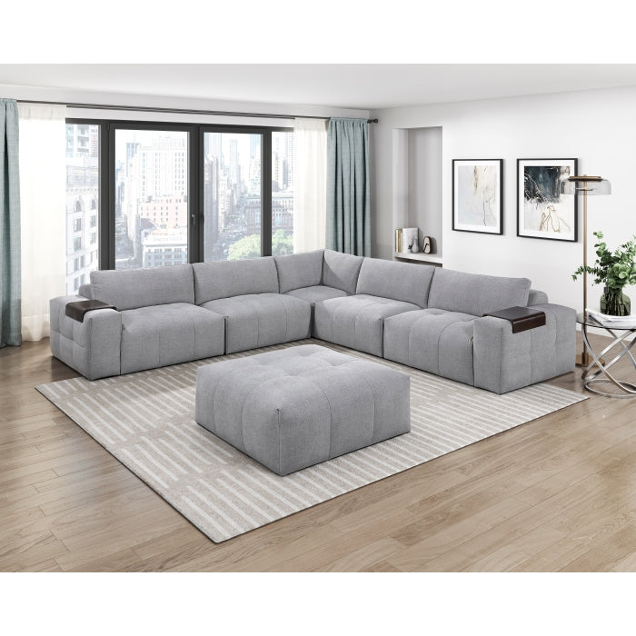 9155GY-OT Ottoman with Caster - 9155GY-OT