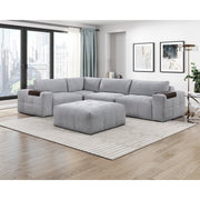 9155GY-OT Ottoman with Caster - 9155GY-OT
