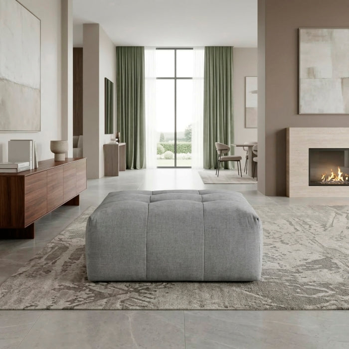 9155GY-OT Ottoman with Caster - 9155GY-OT