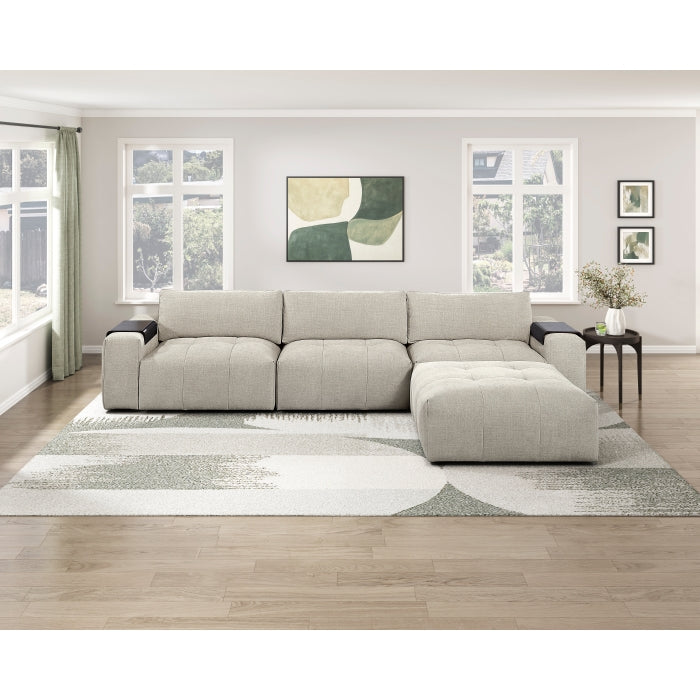 9155TP*41L1ROT (4)4-Piece Modular Sectional with Ottoman - 9155TP*41L1ROT