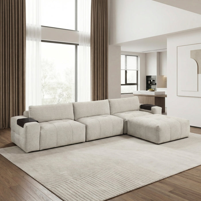 9155TP*41L1ROT (4)4-Piece Modular Sectional with Ottoman - 9155TP*41L1ROT