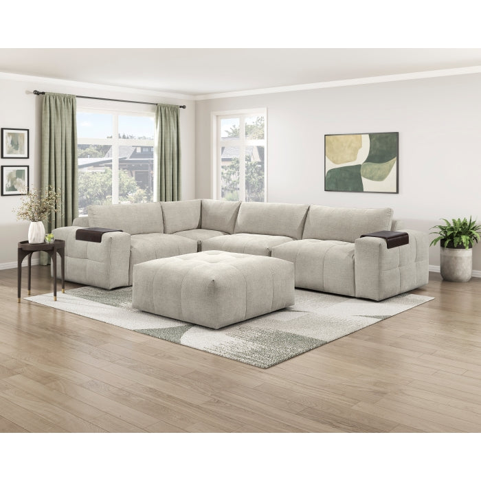 9155TP*51L1ROT (5)5-Piece Modular Sectional with Ottoman - 9155TP*51L1ROT