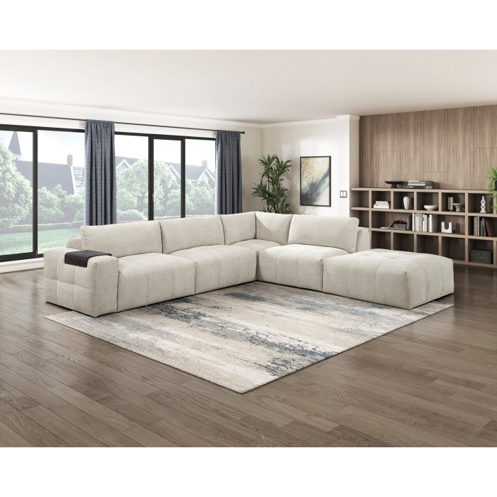 9155TP*51LOT (5)5-Piece Modular Sectional with Ottoman - 9155TP*51LOT