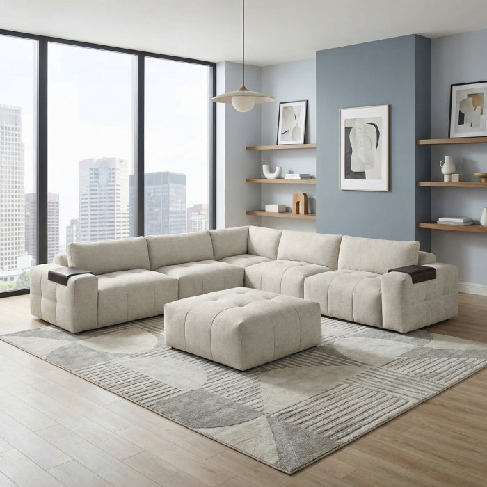 9155TP*61L1ROT (6)6-Piece Modular Sectional with Ottoman - 9155TP*61L1ROT