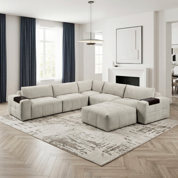 9155TP*61L1ROT (6)6-Piece Modular Sectional with Ottoman - 9155TP*61L1ROT