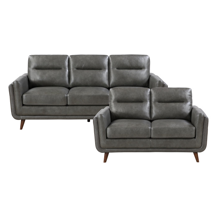 9169DGY*2 2pc Set: Sofa, Love - 9169DGY*2