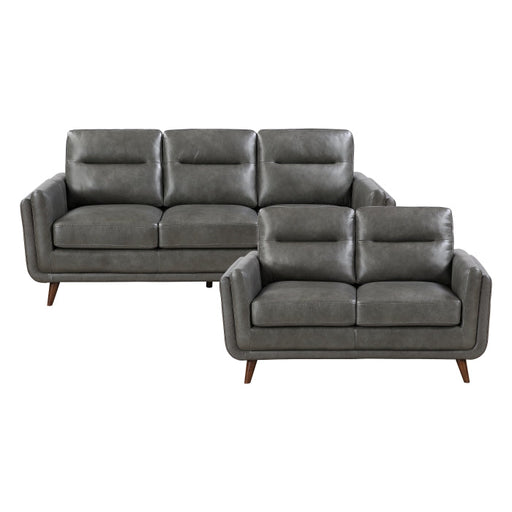9169DGY*2 2pc Set: Sofa, Love - 9169DGY*2