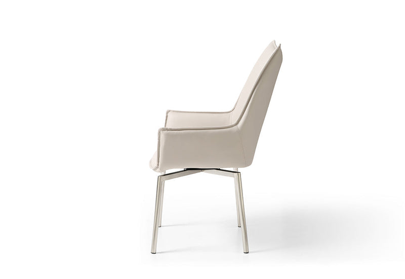 9188 Table with 1218 swivel grey taupe chairs SET - p12723