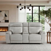 9199TPE-2PWH Power Double Reclining Love Seat with Power Headrest and Center Console - 9199TPE-2PWH