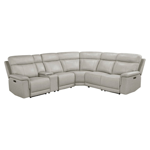 9199TPE*6LRRRPWH (6)6-Piece Modular Power Reclining Sectional with Power Headrests and Charging Ports - 9199TPE*6LRRRPWH