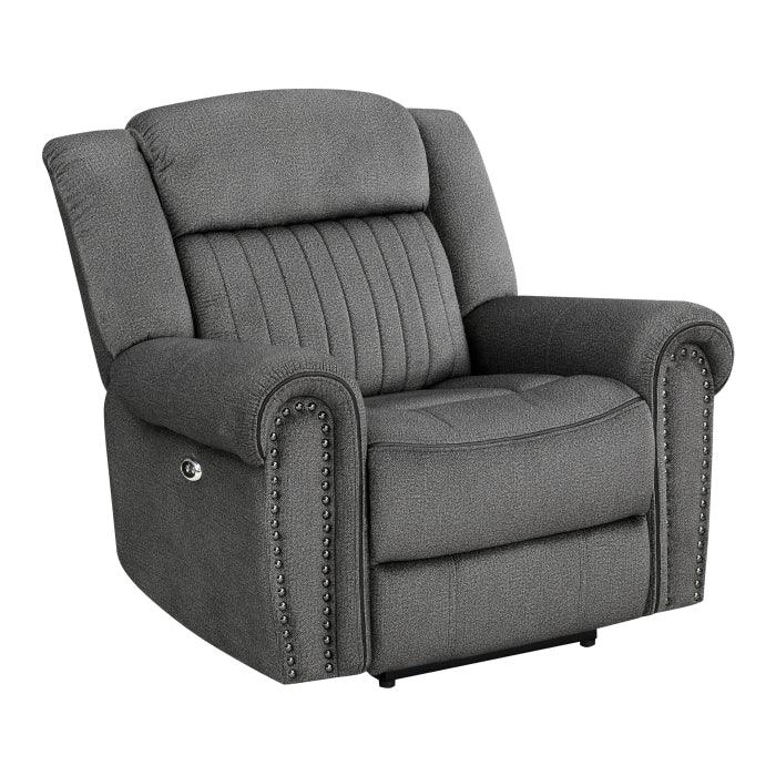 Brennen 2 Piece Power Reclining Sofa Set In Charcoal 9204Cc*2Pw | Homelegance
