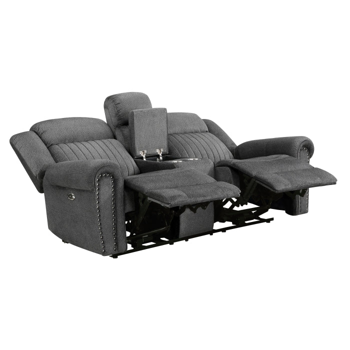 9204CC-2PW Power Double Reclining Love Seat with Center Console - 9204CC-2PW