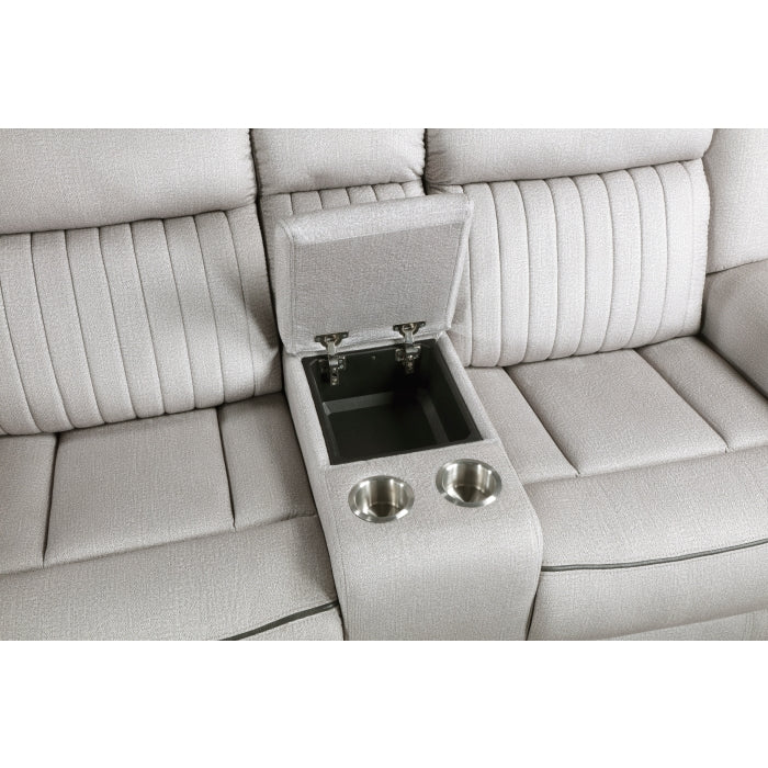9204MT-2PW Power Double Reclining Love Seat with Center Console - 9204MT-2PW