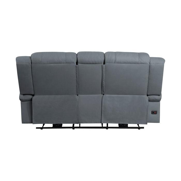 Camryn 2 Piece Power Double Reclining Sofa Set In Graphite Blue 9207Gpb*2Pw | Homelegance