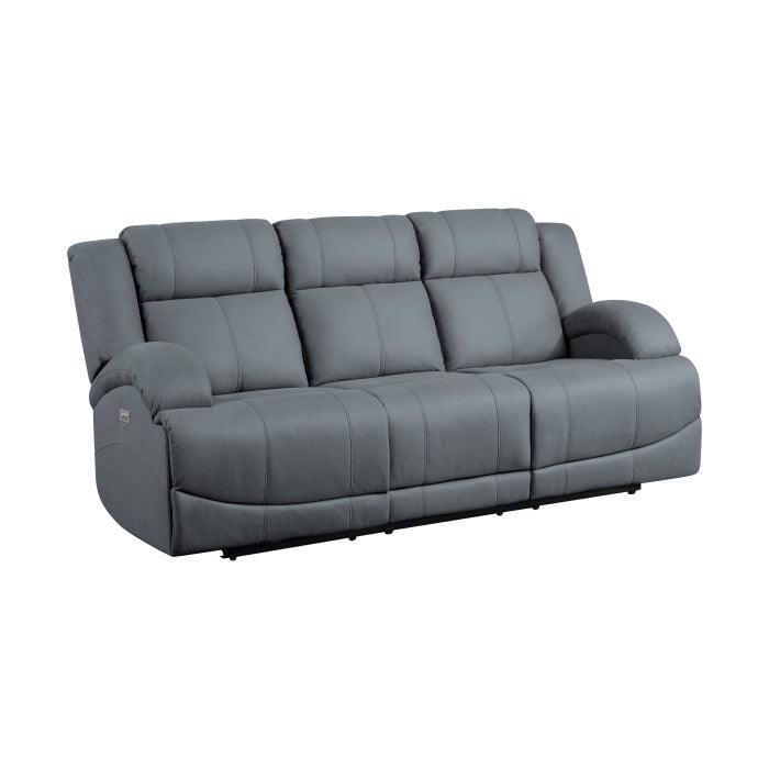 Camryn Power Double Reclining Sofa In Graphite Blue 9207Gpb-3Pw | Homelegance