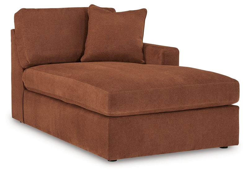 Modmax Spice 6-Piece RAF Chaise Sectional with Ottoman and Console with Audio System from Ashley - DMV Furniture