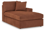Modmax 6-Piece RAF Chaise Sectional with Ottoman and Storage Console in Spice from Ashley - DMV Furniture