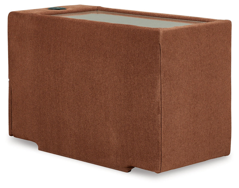 Modmax Spice 6-Piece RAF Chaise Sectional with Ottoman and Console with Audio System from Ashley - DMV Furniture