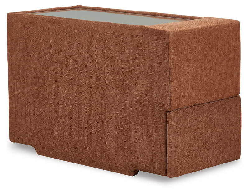 Modmax 6-Piece LAF Chaise Sectional with Ottoman and Storage Console in Spice from Ashley - DMV Furniture
