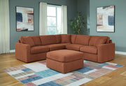 Modmax 5-Piece Sectional with Ottoman in Spice from Ashley - DMV Furniture