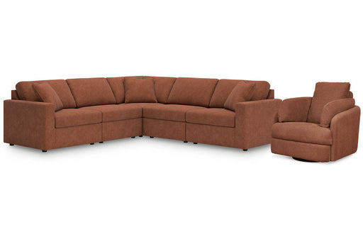 Modmax Spice 5-Piece Sectional and Swivel Glider Recliner -   - DMV Furniture