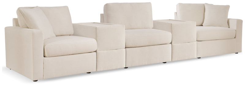 Modmax 5-Piece Sectional with Ottoman and 2 Consoles with Storage in Oyster from Ashley - DMV Furniture