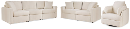 Modmax Sofa, Loveseat and Recliner in Oyster from Ashley - DMV Furniture