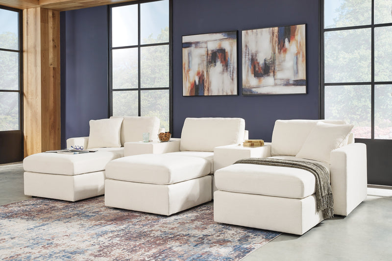 Modmax 5-Piece Sectional with Ottoman and 2 Consoles with Storage in Oyster from Ashley - DMV Furniture