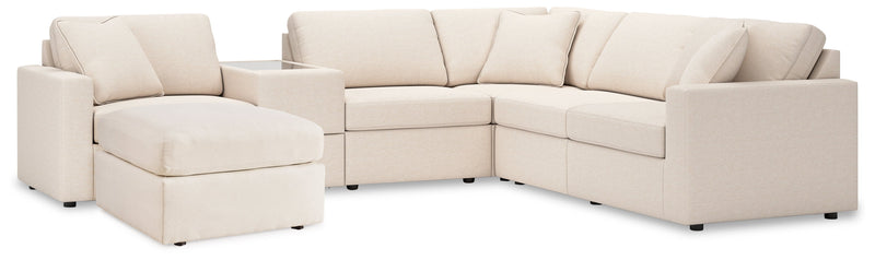 Modmax 6-Piece LAF Sectional with Ottoman in Oyster from Ashley - DMV Furniture