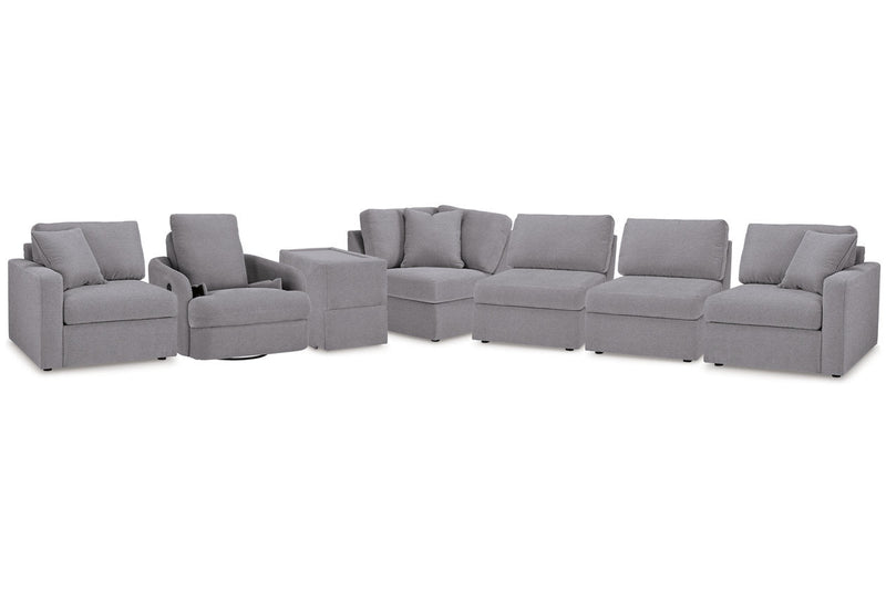 Modmax Granite 6-Piece Sectional and Swivel Glider Recliner -   - DMV Furniture