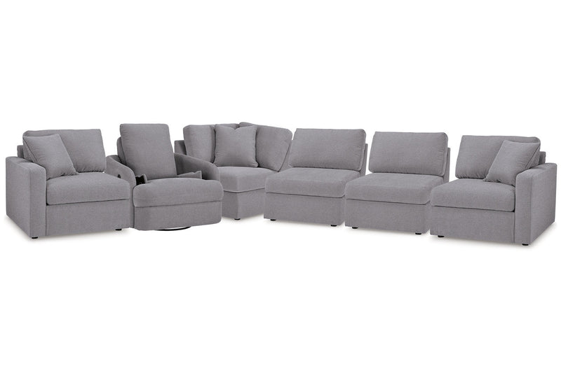 Modmax Granite 5-Piece Sectional and Swivel Glider Recliner -   - DMV Furniture
