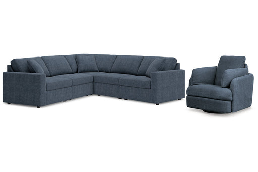Modmax Ink 5-Piece Sectional and Swivel Glider Recliner -   - DMV Furniture