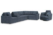 Modmax Ink 6-Piece Sectional and Swivel Glider Recliner -   - DMV Furniture